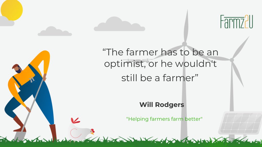 Farmz2U's tweet photo. Our #MondayMotivation is not just for farmers.
For anyone building something big (a Tree?) from something small (Seeds), optimism is a must have quality.
What is your take on optimism and success? Let us know what you think in the comments
#optimistic #bigthingsstartsmall https://t.co/iWiof4vBDK