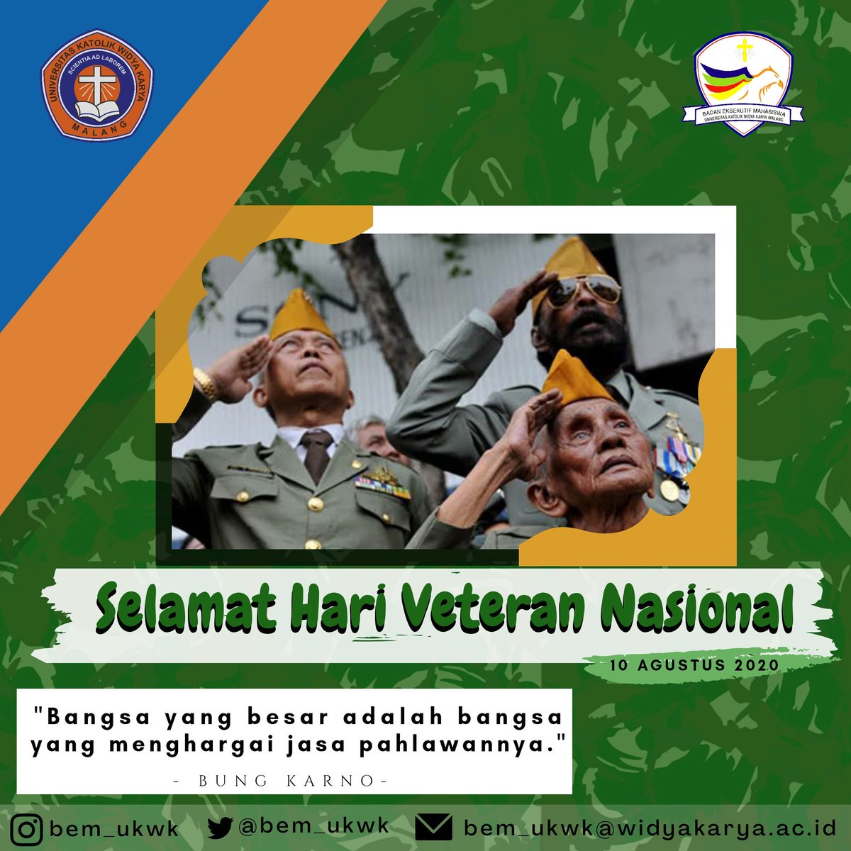 bem_ukwk's tweet photo. Apabila di dalam diri seseorang masih ada rasa malu dan takut untuk berbuat suatu kebaikan, maka jaminan bagi orang tersebut adalah tidak akan bertemunya ia dengan kemajuan selangkah pun. - Bung Karno
.
. https://t.co/X0CM9GriO2