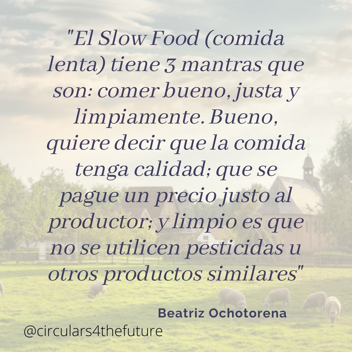 Circularsfuture's tweet photo. Sobre slow food en la práctica nuestra última entrevista en Instagram @circulars4thefuture
#desarrollosostenible #agenda2030
#energía #clusterenergia #slowfood #comidalenta
#PatronesdeProducciónyConsumo #ODSs #sostenibilidadsocial #España #Europa #Navarra #Pamplona https://t.co/JSL4DNA7zG