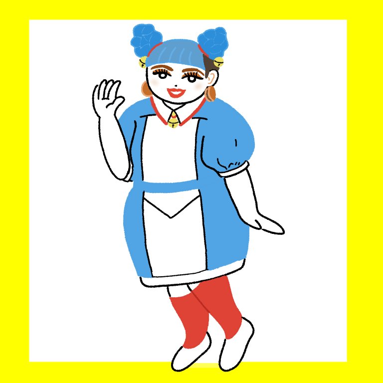 渡辺直美さんのドラえもんコーデがとても可愛くて素敵だったので描いてみました H Dedeのイラスト 渡辺直美さんのドラえもんコーデがとても可愛くて素敵だったので描いてみました H Dedeのイラスト