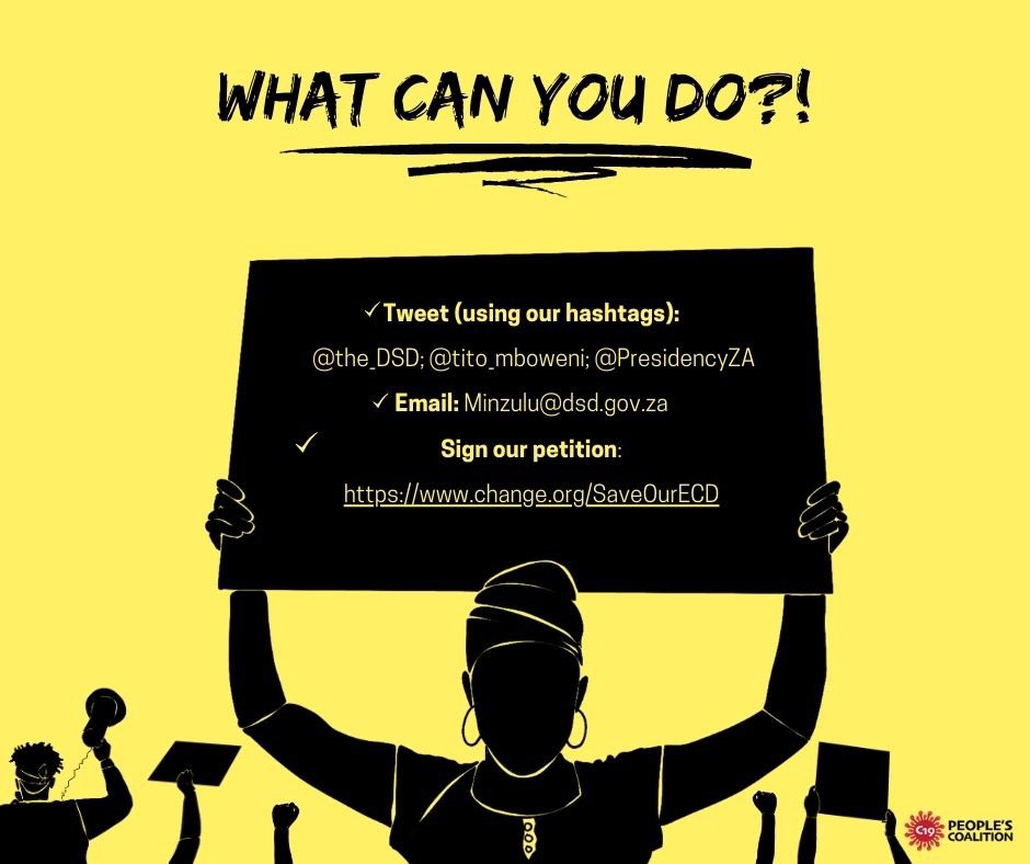 Mikhulu Trust (@mikhulutrust) on Twitter photo We demand that DSD redirect the R1.3bn to support our ECD workforce. @the_DSD; <a href="/tito_mboweni/">Tito Mboweni</a>; <a href="/PresidencyZA/">The Presidency 🇿🇦</a> and get your voice heard! Money for people, not policing - Neglecting the ECD workforce is neglecting our children.
#ItDoesntAddUp
#SaveOurECDWorkforce
#ECDContinuityGrant We demand that DSD redirect the R1.3bn to support our ECD workforce. @the_DSD; <a href="/tito_mboweni/">Tito Mboweni</a>; <a href="/PresidencyZA/">The Presidency 🇿🇦</a> and get your voice heard! Money for people, not policing - Neglecting the ECD workforce is neglecting our children.
#ItDoesntAddUp
#SaveOurECDWorkforce
#ECDContinuityGrant