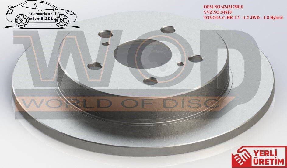 YENİ ÜRÜN / NEW PRODUCT
YAVUZSAN NO:34810
Oem No:4243178010
TOYOTA C-HR 1.2 - 1.2 4WD - 1.8 Hybrid
#yavuzsan #yerliüretim #frendisk #Automechanika #aftermarket #oem #innovation #automotiveindustry #otomotivsektörü #yedekparça #automotivespareparts #car #automotive #otomotiv