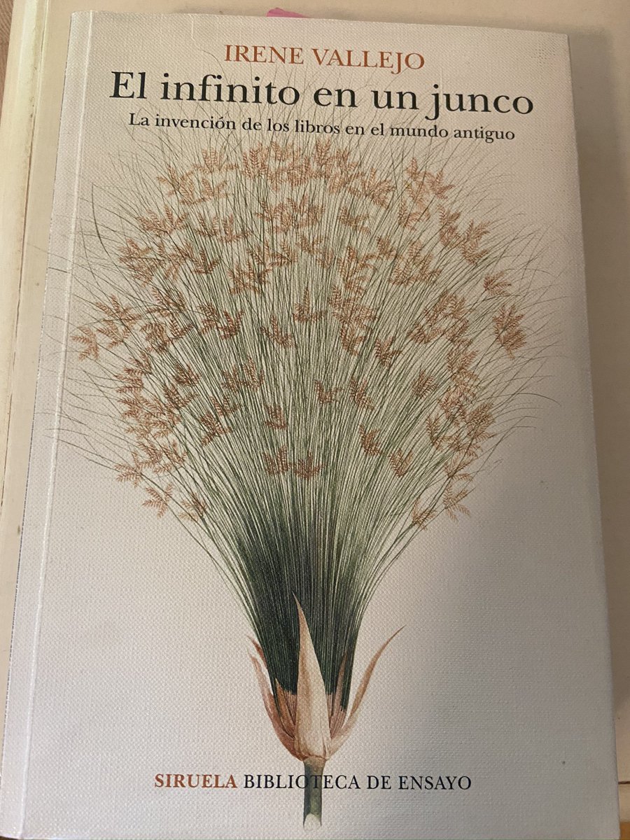 Maravillosa lectura de “el infinito en un junco” de <a href="/irenevalmore/">Irene Vallejo</a> de <a href="/edicionesiruela/">Siruela</a> Muy muy recomendable. No dejéis de leerlo. Lo he recomendado en mi club de lectura.