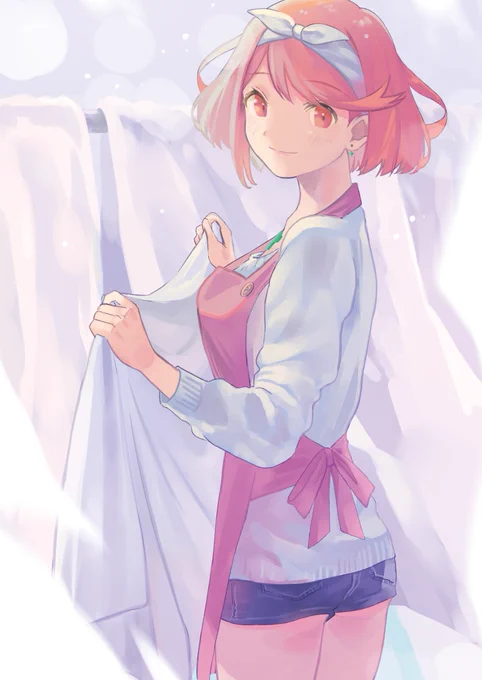 洗濯ホムラさん(昨年夏コミで発行したイラスト本からです、お手に取っていただきありがとうございました?) 