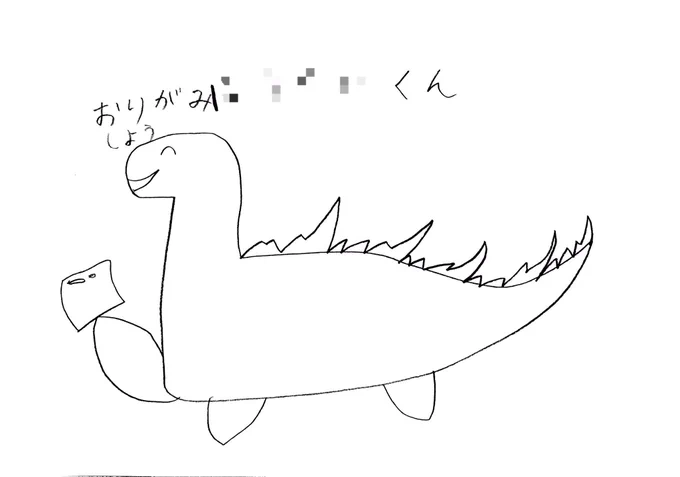 子どもが学校のお友達のことを恐竜化して紹介してくれました。一言セリフつきでキャラがとてもわかりやすい 