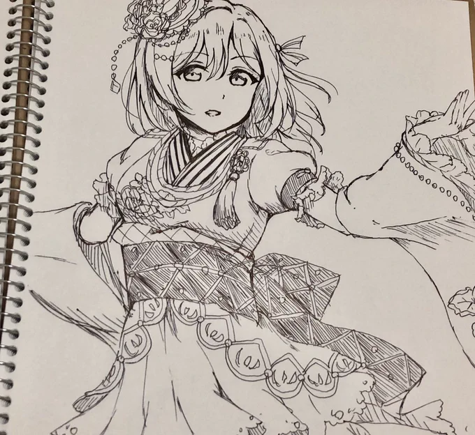 ボールペン1発描き、模写
三船栞子 