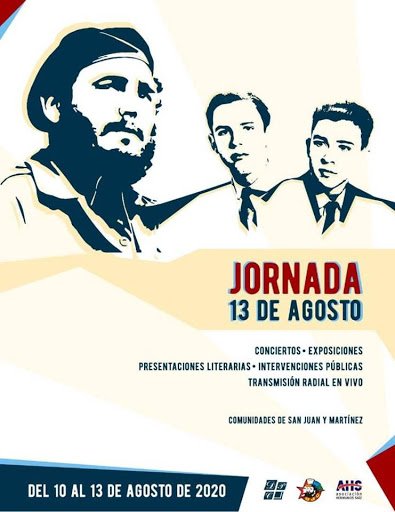YaselToledo10's tweet photo. Hoy comienza la Jornada 13 de agosto, d @ahsjovenescuba, dedicada a los jóvenes poetas Luis y Sergio Saíz y a Fidel Castro.Múltiples actividades se realizarán en toda #Cuba,incluidas el ascenso al Turquino y la visita a la casa natal de Luis y Sergio.#AHSCuba. #JovenesDeIzquierda https://t.co/R6BNc8DeQB