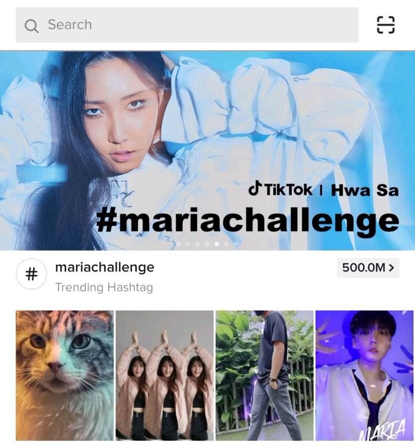 Mamamoo_France's tweet photo. [10.08.20][#HWASA]

Le #mariachallenge sur TikTok est encore en tendance sur l'appli et a dépassé les 500 millions de vues 😱

Avez-vous relevé le challenge MooMoos ? ☺

🔗 https://t.co/gX2rjNJ1Uj 

©️hwasaglobal
🇫🇷Mamamoo France
#leenee https://t.co/AEmgoLij7j
