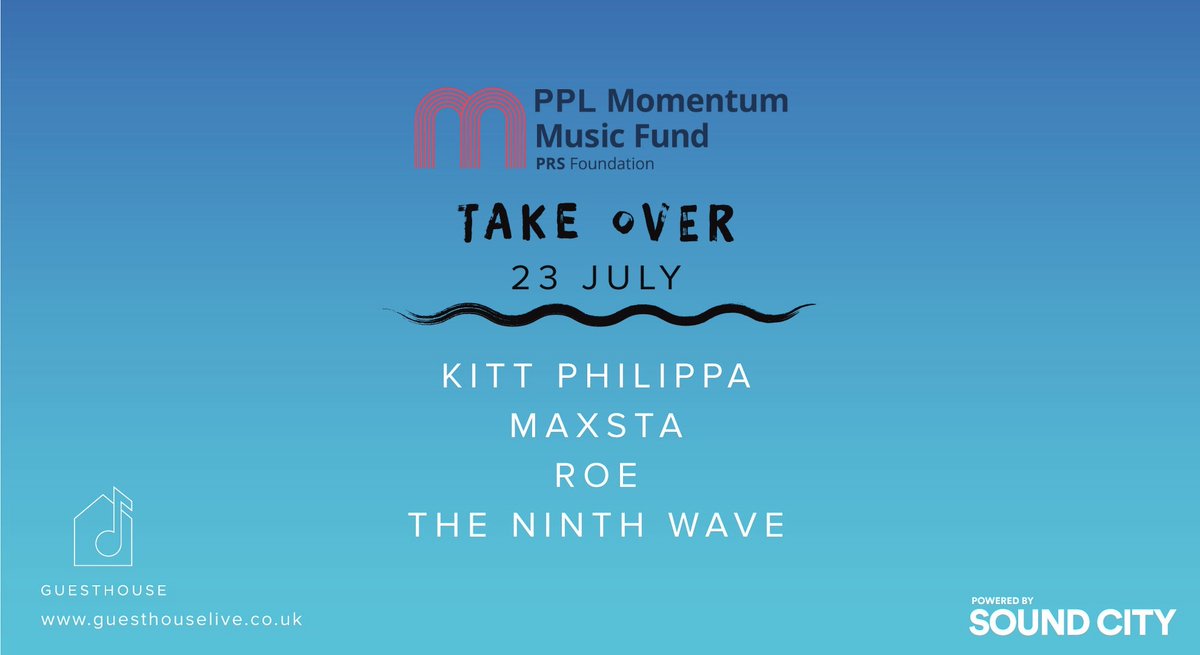 Kitt Philippa (@kittphilippa) on Twitter photo Tomorrow, Tuesday 11th, <a href="/PRSFoundation/">PRS Foundation</a> and <a href="/PPLUK/">PPL</a>'s Momentum Fund take over <a href="/SoundCity/">Liverpool Sound City</a>'s Guest House with performances. More information and access at guesthouselive.co.uk
Thank you, as always.
ᴋᴘ. Tomorrow, Tuesday 11th, <a href="/PRSFoundation/">PRS Foundation</a> and <a href="/PPLUK/">PPL</a>'s Momentum Fund take over <a href="/SoundCity/">Liverpool Sound City</a>'s Guest House with performances. More information and access at guesthouselive.co.uk
Thank you, as always.
ᴋᴘ.