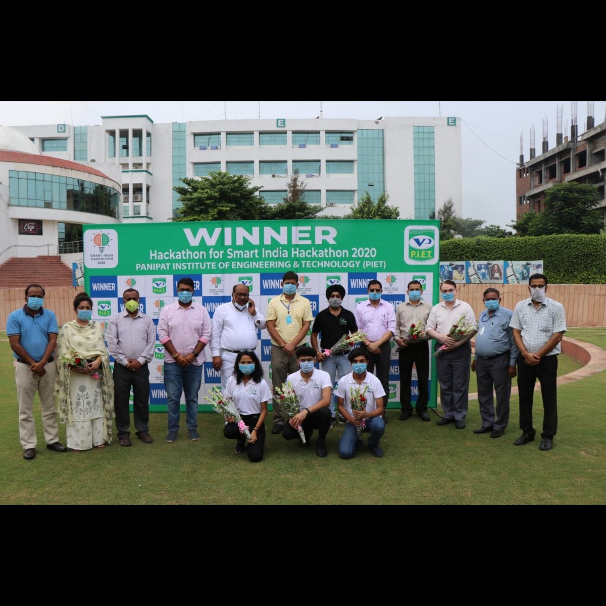 PIETPanipat's tweet image. We express our immense gratitude to @mhrd_innovation, @AICTE_INDIA, &amp;amp; organizing team of SIH2020 for guiding us in various activities that may help an institute to progress towards #Innovation &amp;amp; #Entrepreneurship. We are happy to have three winning team events at @SIH_2020.