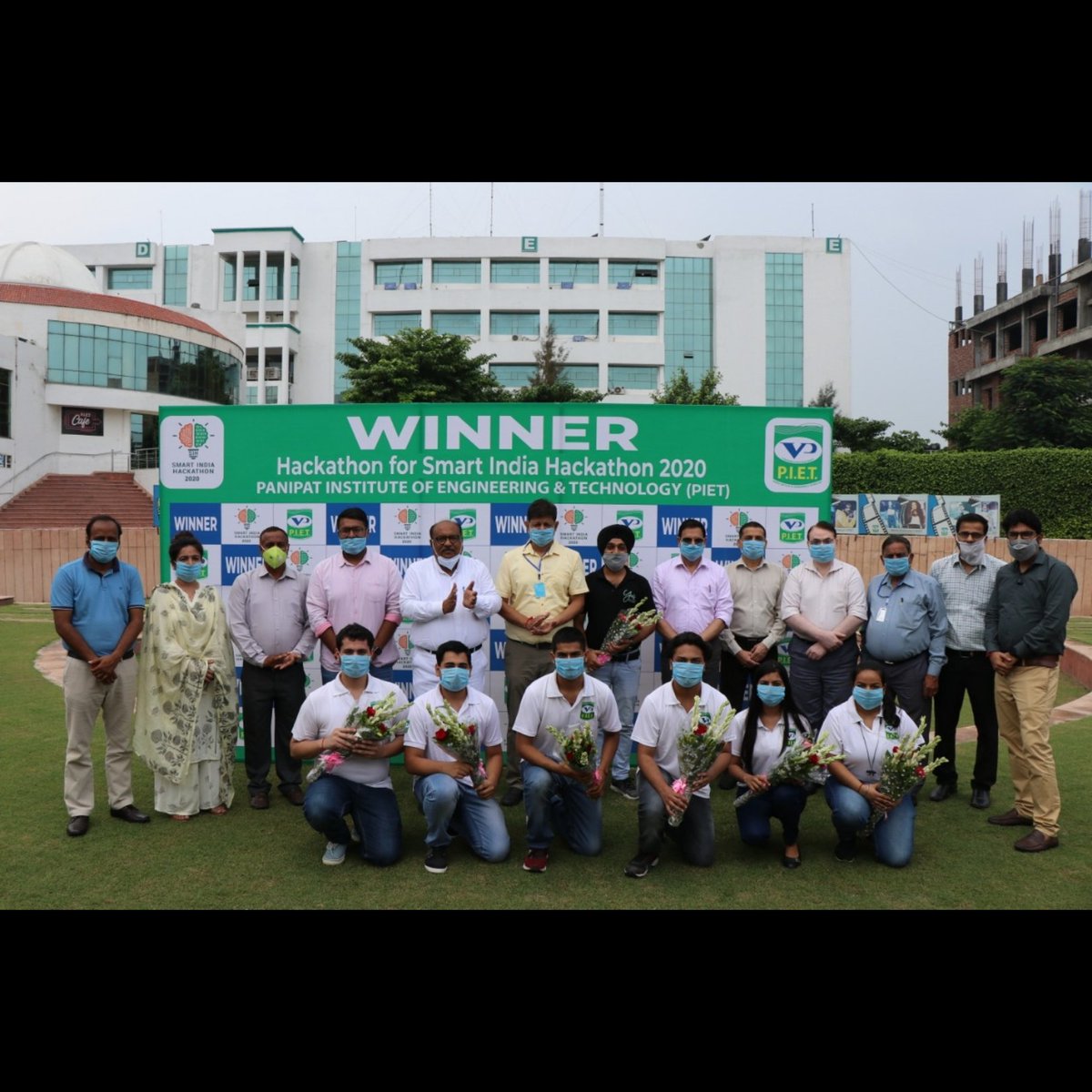 PIETPanipat's tweet image. We express our immense gratitude to @mhrd_innovation, @AICTE_INDIA, &amp;amp; organizing team of SIH2020 for guiding us in various activities that may help an institute to progress towards #Innovation &amp;amp; #Entrepreneurship. We are happy to have three winning team events at @SIH_2020.