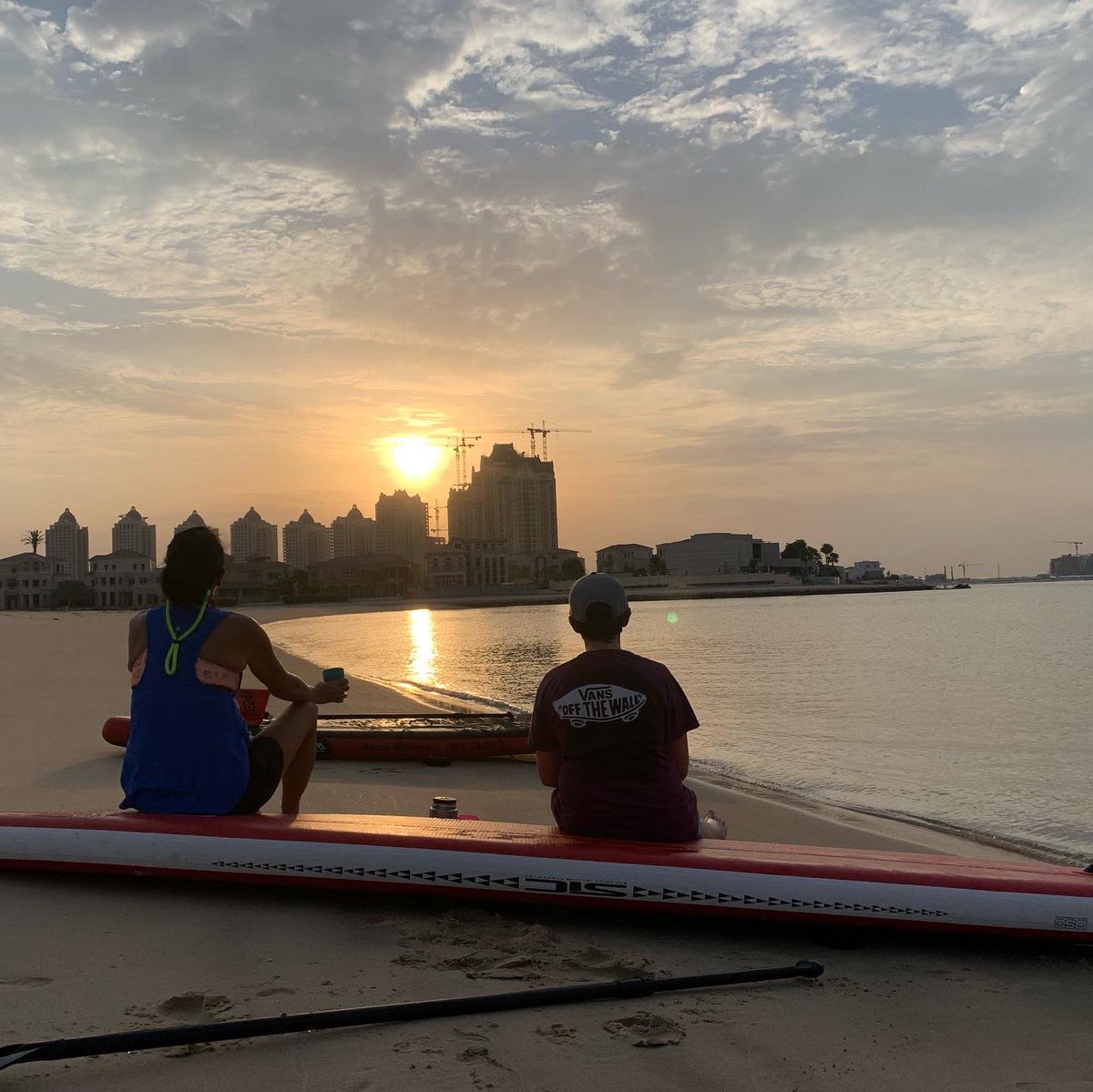 Jayney_M's tweet photo. #sunrise #fiveinthemorning #familyandfriends @DebbieR59816664 #thepearl #doha #bliss #blessed #amazingstarttotheday #❤️doha https://t.co/pY7rUJx68C