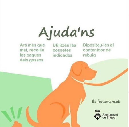 AjSitges's tweet photo. Ajuda'ns a mantenir #Sitges net. Recolliu les caques dels gossos amb les bosses indicades i dipositeu-les al contenidor de rebuig. #FemSitgesVerd #FemSitgesNet https://t.co/d3KFh3umKK
