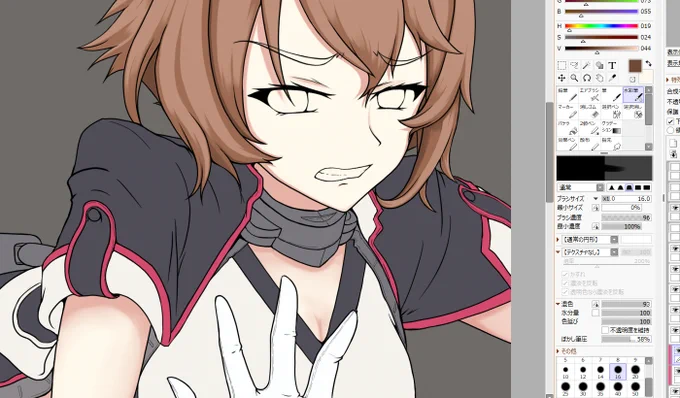しばらくデフォルメ絵ばかり描いてたから
塗り方 忘れちゃった 