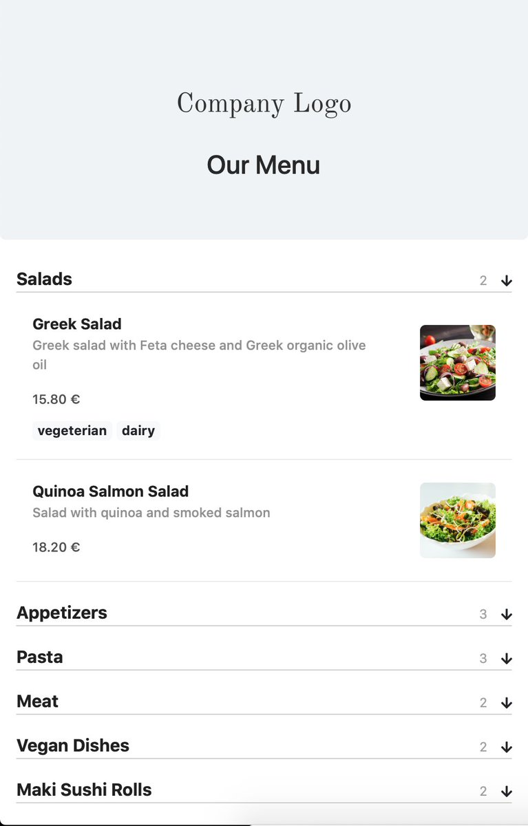 Qarmen_io's tweet photo. This is how your online, contactless menu will look like! Try our app for free here: https://t.co/ImEsqH182U 

#cloudapp
#cloudapplications
#contactless
#online
#restaurants
#cafes 
#hotels 
#bars https://t.co/Nl8lLeECva