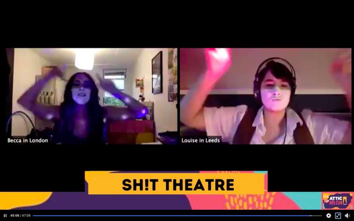 Attic Arts Club Finished with the wonderful 'Sh!t Theatre' testing their new show. What a show to end on... Excellent!

You can rewatch the video here: facebook.com/watch/live/?v=…

#disentanglepro #uppernorlibhub #artscouncilengland #SE19 #southlondon #whatson #theatre <a href="/shittheatre/">Sh!t Theatre</a>
