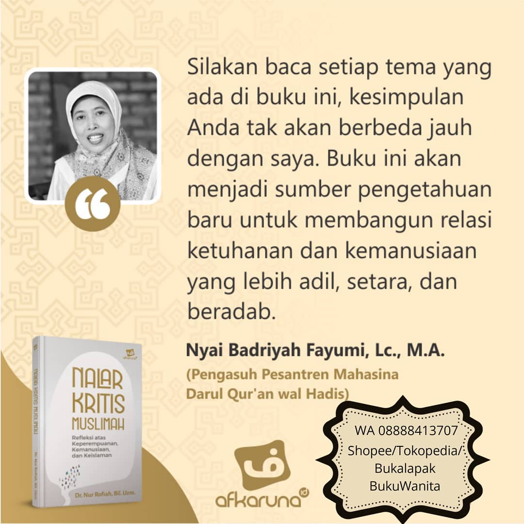 BukuWanita's tweet photo. #PromoBW hari terakhir PO #NalarKritisMuslimah 

Order via 👉 https://t.co/AoCA8qIM3H https://t.co/8tN5pK7YU2
