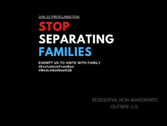 tarunko70011094's tweet photo. @TravelGov @USAndIndia @gsiskind Family Separation issue is not resolved completely. Roughly 200 families are still separated and waiting for h1b visa stamping in India. Adding exemption will bring a great relief to these families. https://t.co/tjyeUEdAWk