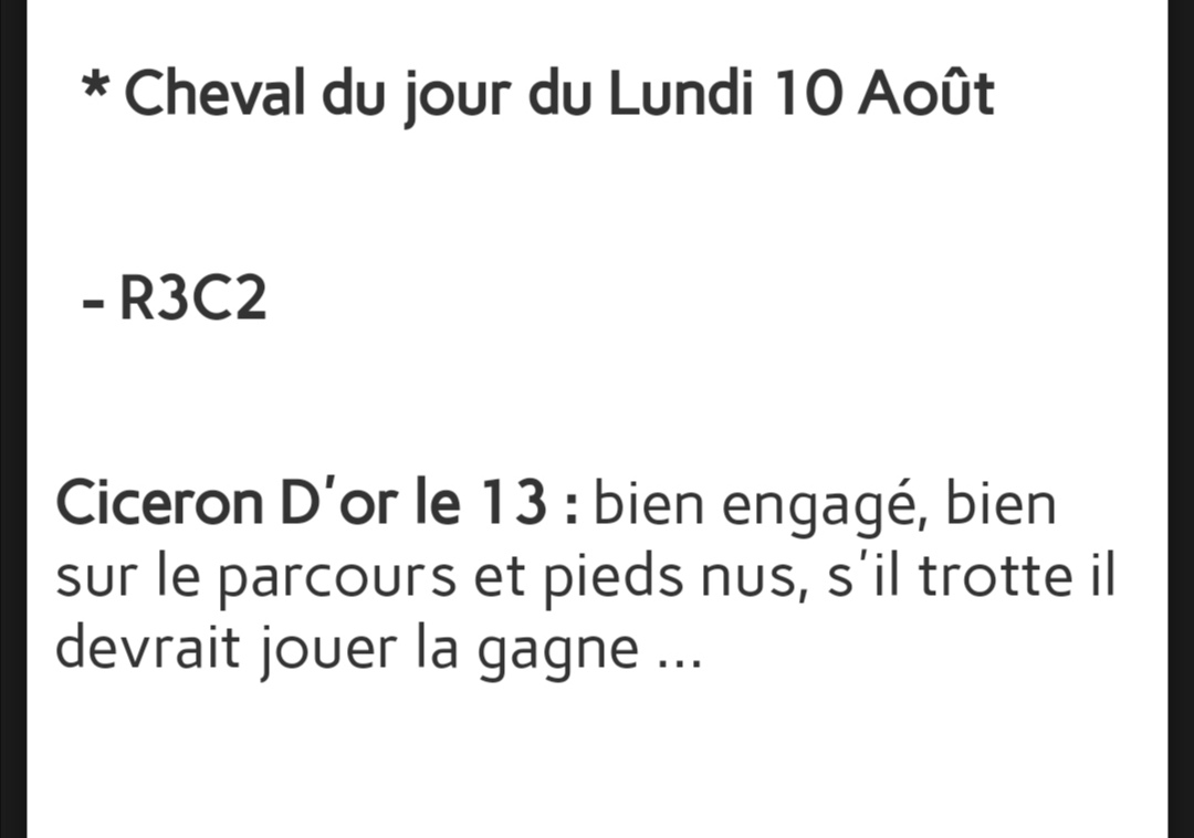 RueDesTurfistes's tweet photo. Et boum encore pour https://t.co/PIRSL611Ml
Joli trio à 93/1 pour la course du jour avec base 3ème payée 3,30
Le cheval du jour se classe 2ème
100% gratuit et en accès libre
@PMU_Hippique @ZEturfFr
Team rue @Studio_6_1 @JPalast @questacarlito @RueDesTurfistes
Bon turf 🏇👍 https://t.co/83r55WYSeu