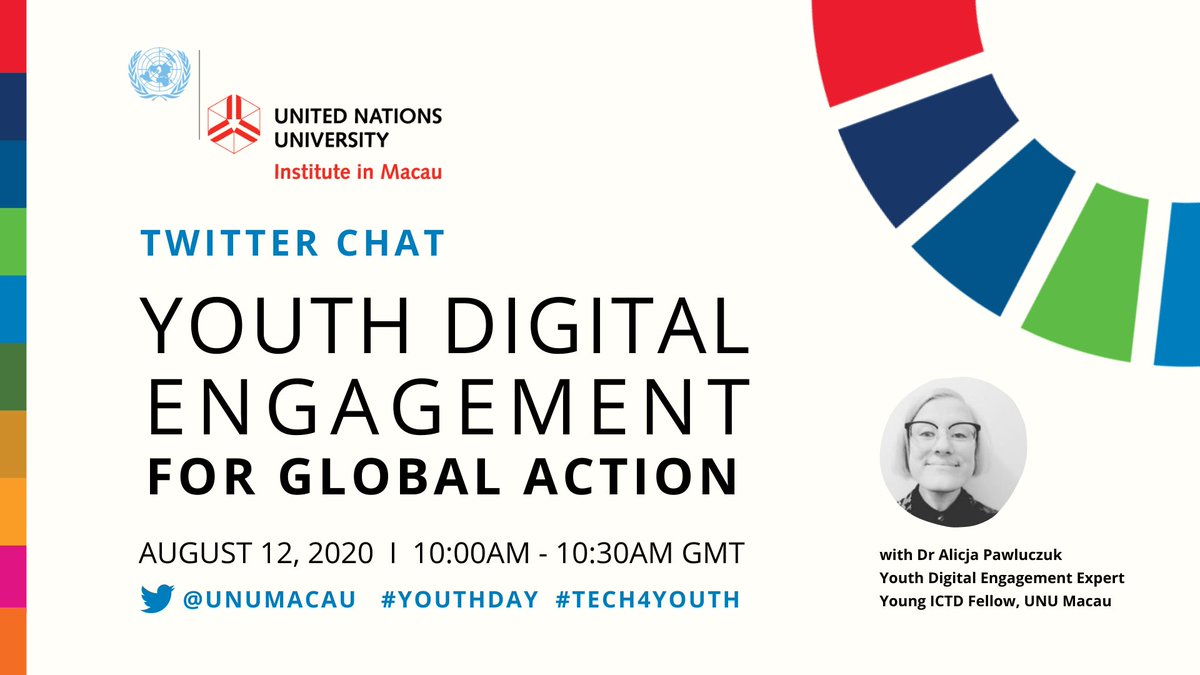 💬How can we use #tech to engage youth to achieve #globalaction? How can we ensure that we engage #youth in a sustainable way post #COVID19? We want to hear your thoughts. Join our Twitter Chat on #YouthDay!

🖱️More info: tiny.cc/IYD-twitterchat
📅Aug 12
🕙10am GMT 

#Tech4Youth