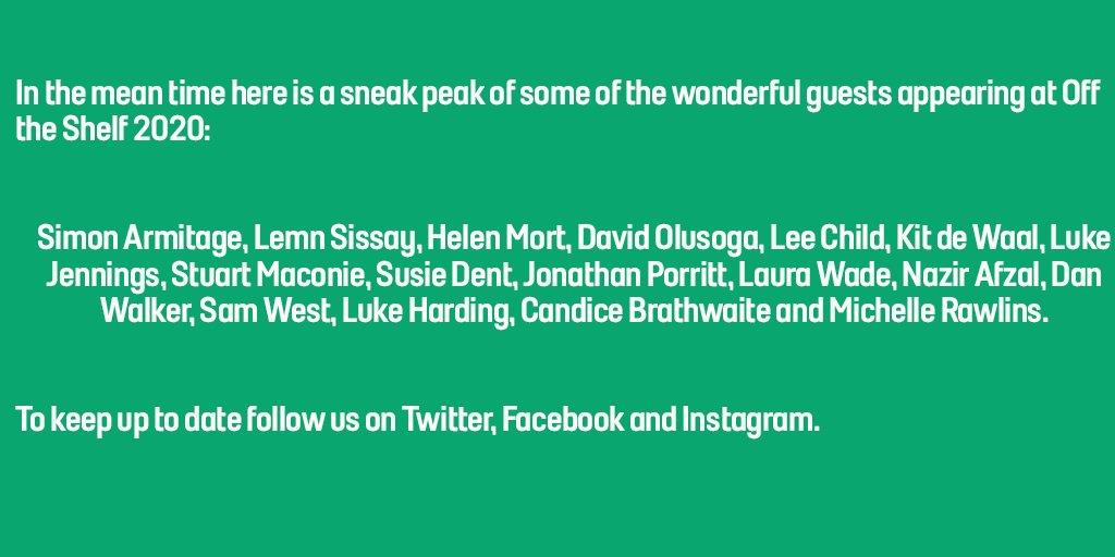 otsfestival's tweet photo. Off the Shelf Festival of Words 2020: Online and Live on stage!

9 - 31 October

An update from Off the Shelf about this year's plans 👇

🖥️ https://t.co/ncwnCVQ9yB   #OTSfest https://t.co/fYAm8Rf8o3
