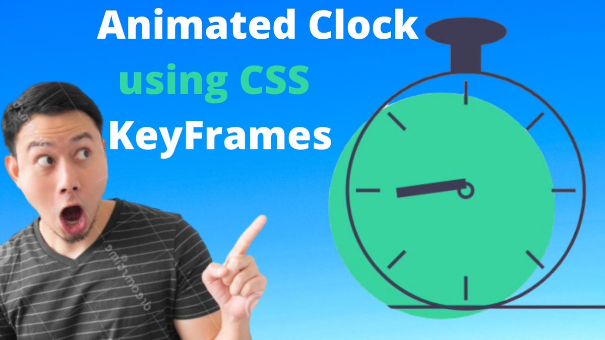 CodeLeague7's tweet image. youtu.be/XWUd9lJP9M0CSS Animated Clock SVG Design using Keyframes
#CodeNewbie #100DaysOfCode #webdevelopment #programming #javascript #javascript30 #css #html #webdev #webdesign #coding #CodeNewbies