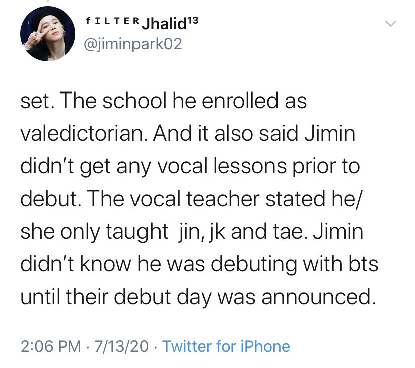 jungkook and jimin are constantly called privileged and bh’s pets by this fandom. is privilege never being given vocal lessons but having to perform the most difficult notes? is privilege having to work in a closet and buy your own equipment??