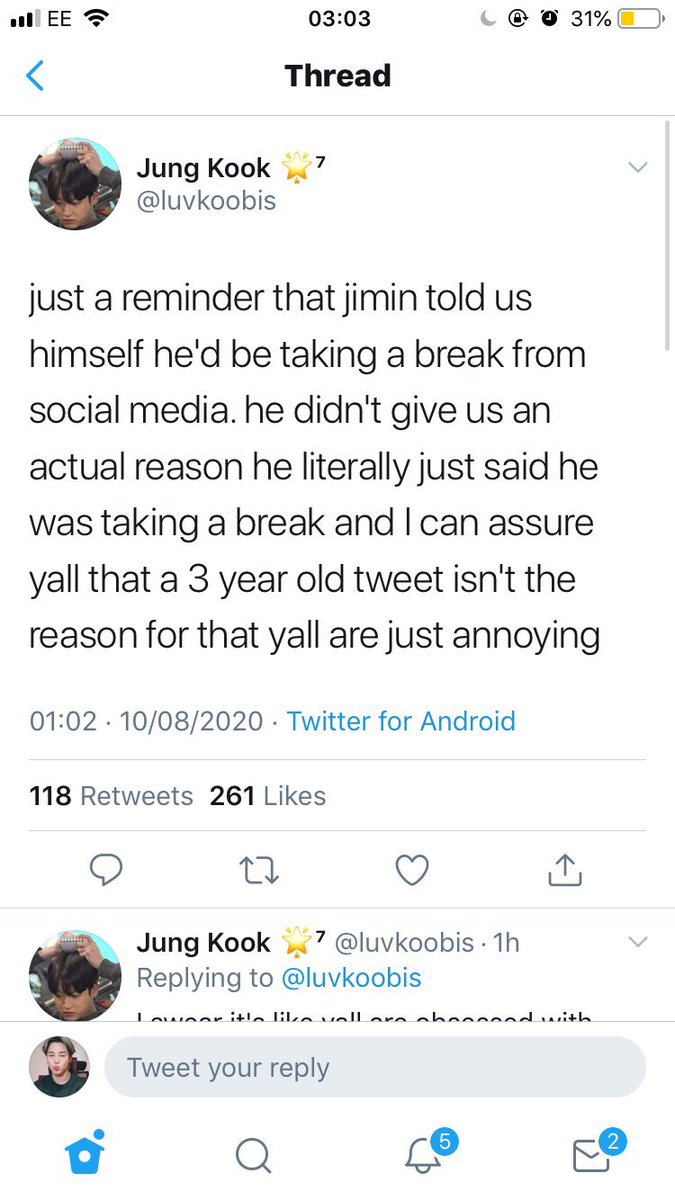 yeah you’re right it wasn’t that one tweet from 2017 that made him leave social media. it was the build up of hate 7 years in a row, half of it coming from his own fandom making fun of him and his appearance and interests, and hate  #s, spreading his voice cracks when he was sick+