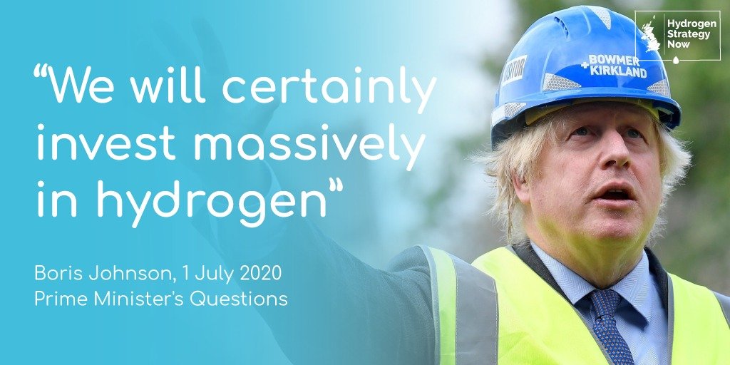 2/10 - July 1: During PMQs, Prime Minister  @BorisJohnson says the UK “will certainly invest massively in hydrogen”.