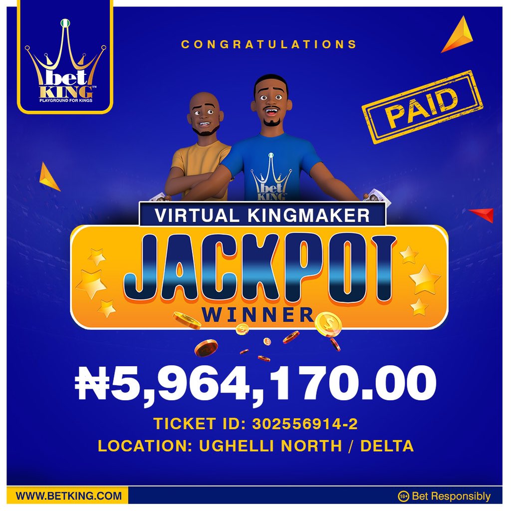 BetKing Nigeria 👑 on Twitter "Jackpot Status PAID! Amount ₦