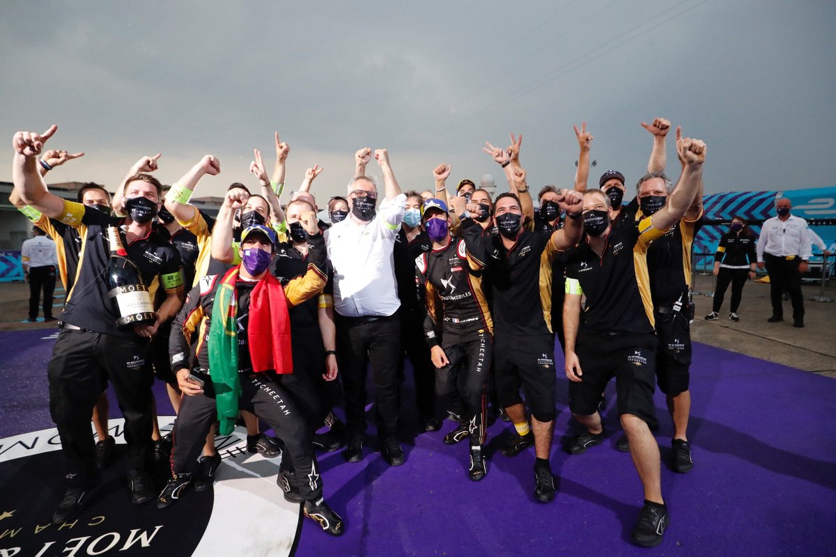 AlainDescat's tweet photo. Huge congratulations to @DSTECHEETAH team for their success in the 2019/2020 @FIAFormulaE! 🏁The @DS_Performance team secured the championship win with @afelixdacosta securing the Drivers' title! Well deserved 🏆#DSautomobiles https://t.co/NC149Rkc7r