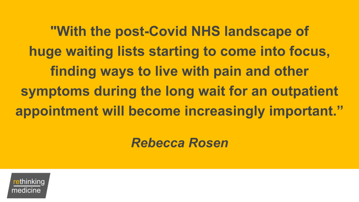 In our latest blog #RethinkingMedicine working group member <a href="/DrBekkiR/">Rebecca Rosen</a> discusses the importance of digital technologies for managing symptoms, pain and lengthening waiting lists in a post-Covid healthcare system: rethinkingmedicine.org.uk/2020/08/10/wit…
