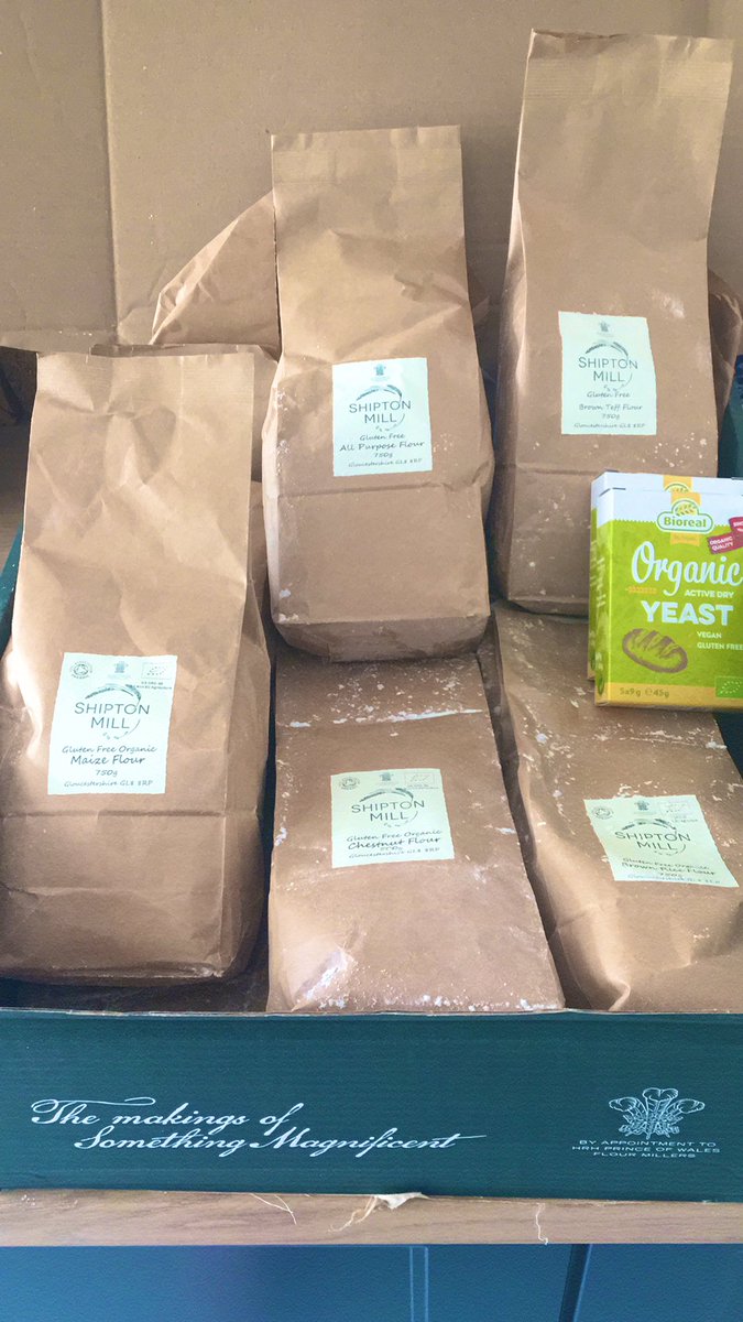 Excited to start #glutenfree #organic baking using <a href="/rivercottage/">River Cottage</a> recipes! Excellent flour selection and delivery from @ShiptonMill