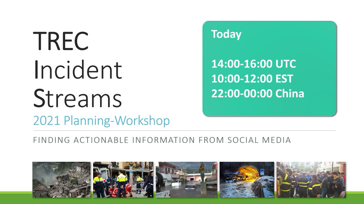 richardm_'s tweet image. Interested in analyzing social media for disasters and #COVID19? Join the live planning session for the #TREC2021 Incident Streams data challenge this afternoon: njit.webex.com/njit/j.php?MTI…
 or find out more at trecis.org #SMEM #NIST