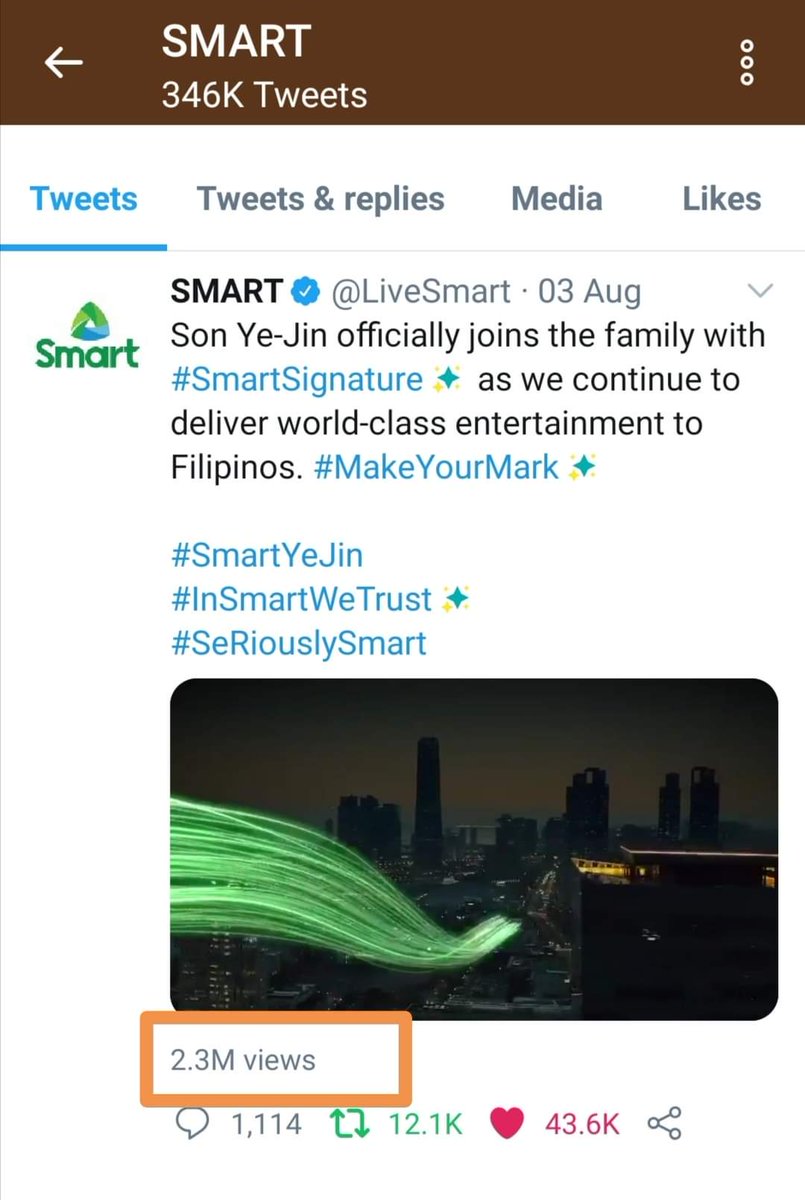 Iseltwaldph's tweet photo. Congratulations to our Queen Son Ye Jin.

Total of 11.8 million views for her Smart Communications, Inc. CF in just 1 week

4.1 M views in YouTube
5.4 M views in Facebook
2.3 M views in Twitter

@LiveSmart

#SonYeJin #SmartYeJin #SignatureChoice #Iseltwald_PH https://t.co/cNXbFSnDii