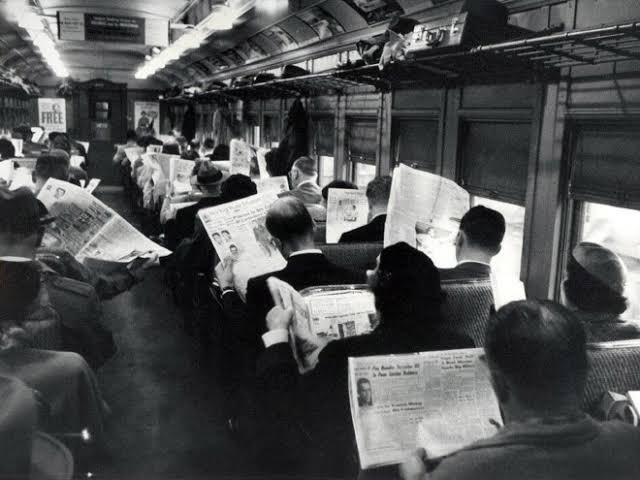 People who say “Oh social media’s bad? Because before we were *so* social” and share a picture of people on a train reading a newspaper? They are making an invalid point.