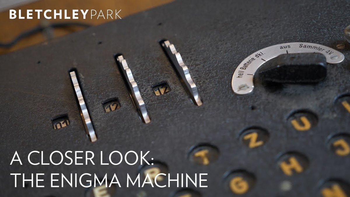 bletchleypark's tweet photo. How does an #Enigma machine encrypt messages? ⚙️

Check out this video where we take a closer look at this famous cipher machine ⬇️

https://t.co/A3BSmRrg2g

#MuseumFromHome #Enigma80 #BletchleyParkEnigma80 https://t.co/vXwofkzjFq