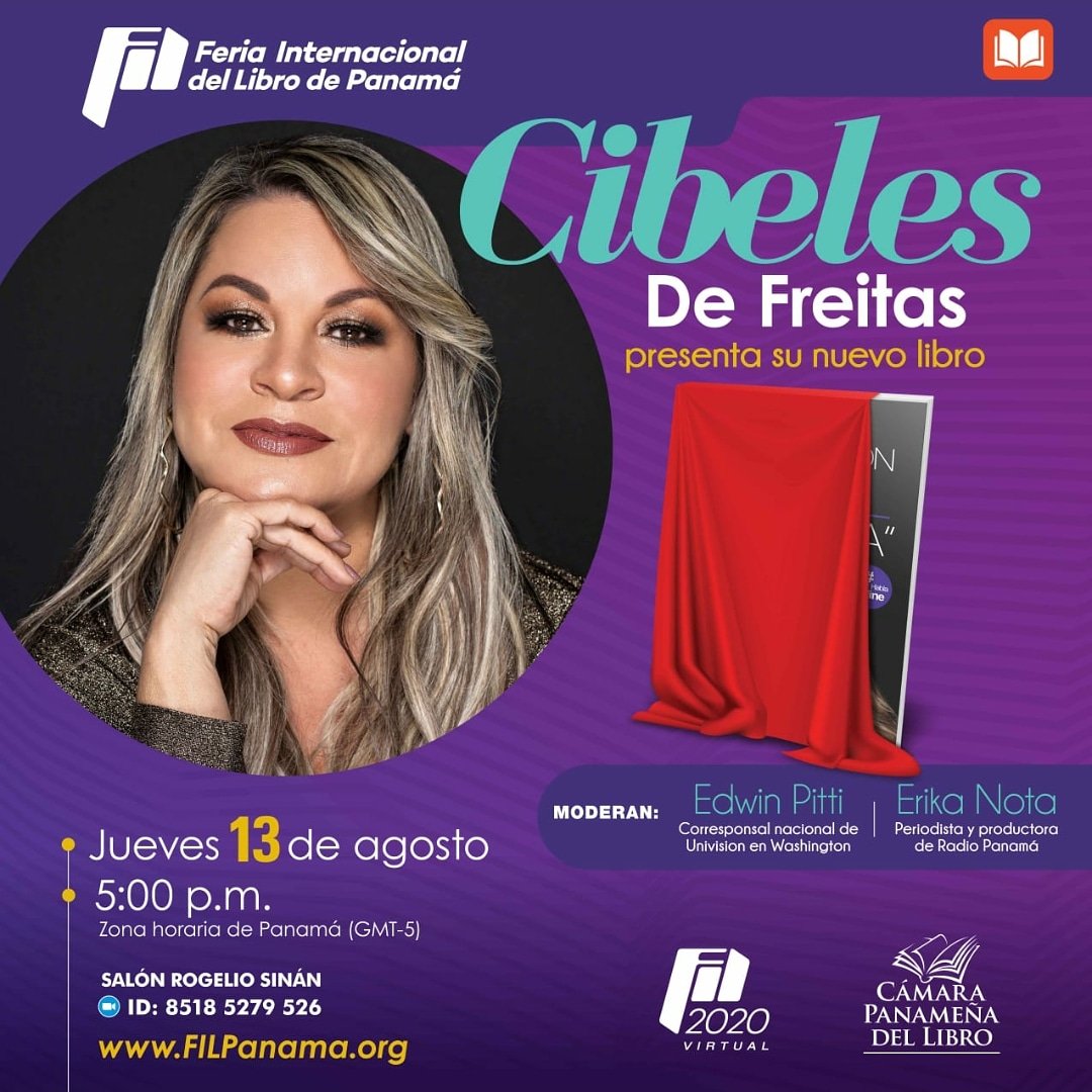 Cibeles1's tweet photo. <<𝐂𝐨𝐧𝐟𝐞𝐫𝐞𝐧𝐜𝐢𝐚 𝐝𝐞 𝐏𝐫𝐞𝐧𝐬𝐚 𝐀𝐥𝐞𝐫𝐭>>‼️
¡𝐍𝐔𝐄𝐕𝐎 𝐋𝐈𝐁𝐑𝐎! Felizzzz de anunciarles la presentación oficial de mi 2do libro
Fecha:  jueves 13 de agosto de 2020
Hora:  5 pm
Lugar: Feria Internacional del Libro de Panamá 
𝐙𝐎𝐎𝐌 𝐈𝐃: 𝟖𝟓𝟏𝟖𝟓𝟐𝟕𝟗𝟓𝟐𝟔 https://t.co/geRLaaELqn