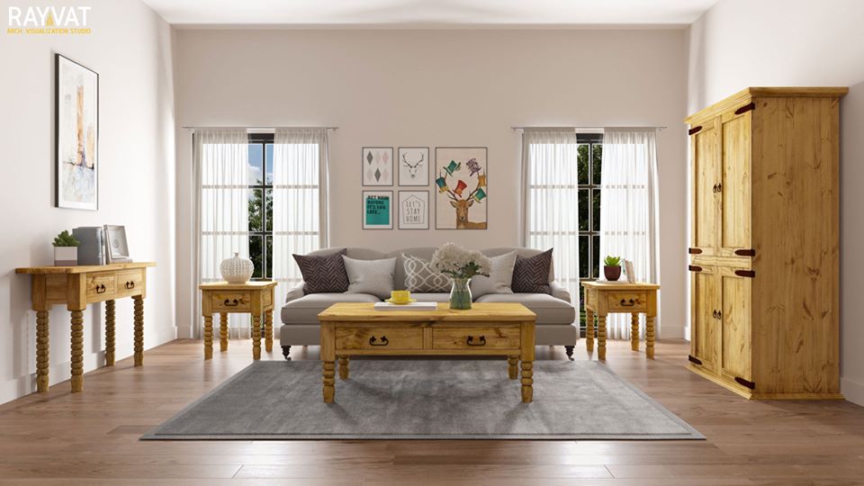 Charming Farmhouse Ambiance - Texas, 

Rustic and cozy, this farmhouse-style living room offers comfort coupled with convenience.

#countryside #countryhome #countryliving #lifestyle #3dinterior #interiordesign #design #interior #decor #home #house #3drender #Texas #LivingRoom