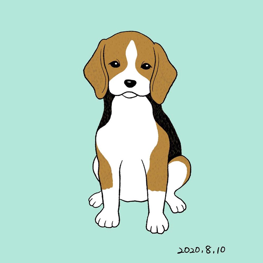 Chippoke ようこ در توییتر 犬絵 47 ビーグル デジタル絵画 デジタルイラスト 犬イラスト 犬の絵 イラスト 犬 Chippoke犬絵
