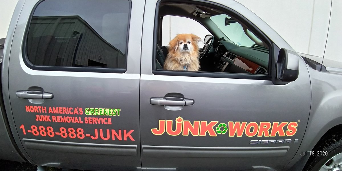 HalifaxJunk's tweet photo. Up & at 'em folks....time to go to work !
This is how Jesse rolls, like a boss !
We have #junk to pick up but first... coffee !
#junkhaulers #dogdaysofsummer #junkworks #Halifax https://t.co/pKtEmqImIk