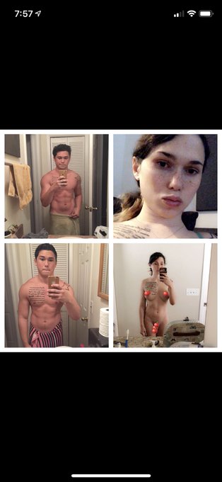 Here&rsquo;s one of my before and after pics, 4 years apart. From self hating roid head, to the queen of Chaturbate<a href="/tag/newprofilepic"class="tags"><span>#newprofilepic</span></a>