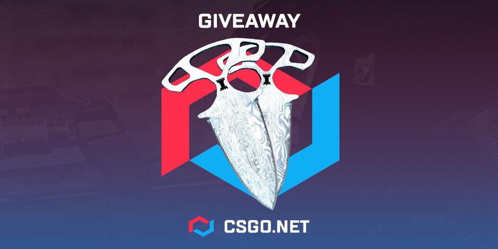 Hello friends! New #GIVEAWAY from bit.ly/CSGO-net 🥳
1 skin:
★ Shadow Daggers | Damascus Steel (FT) 🔪

- Follow us
- Like and RT this post
- (Opt.) Tag 3 friends

▶️Ends Aug 21, 2020! Winner should DM within 10 days. Skin will be sent within 10 days.
#mycsgo #csgonet