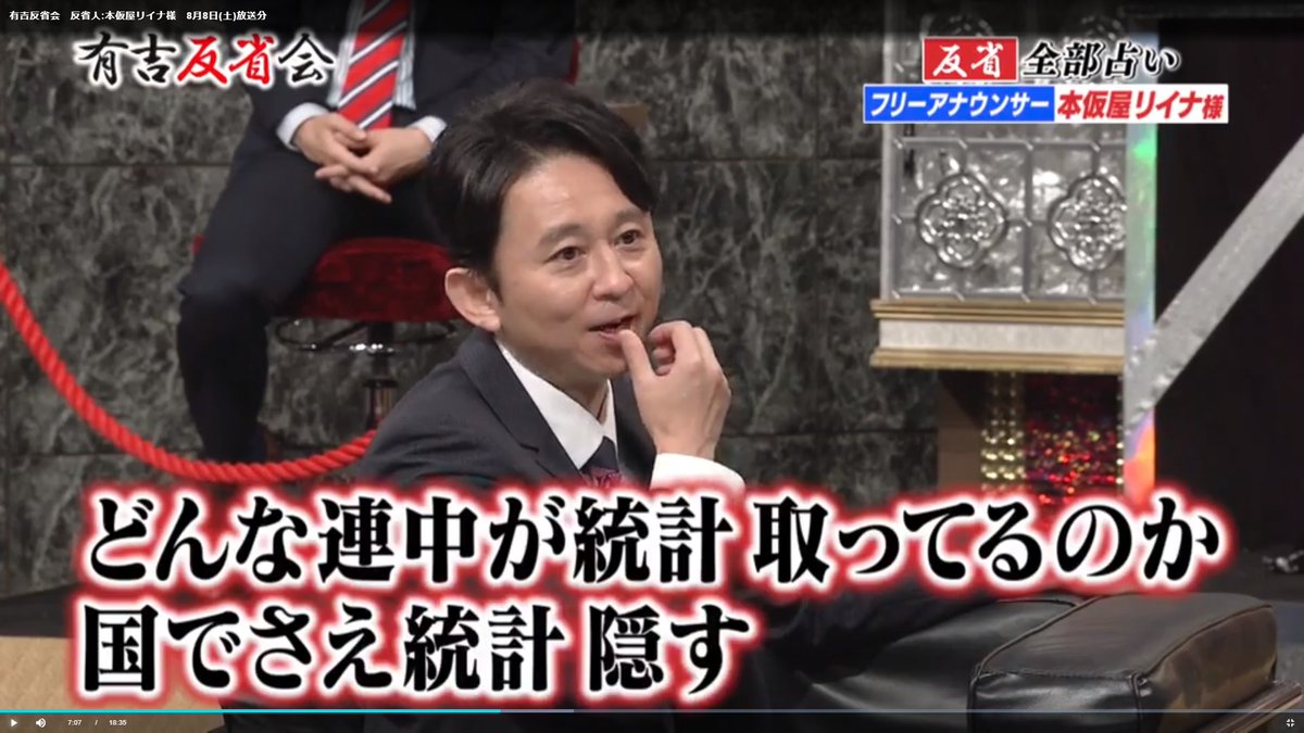 Gock على تويتر 有吉の占いいじりをtvでやったと聞いて久々に有吉反省会観た 細木数子いじりカットされてたらしいが俺が好きな 国を否定しなきゃ反論できないので誰も反論できない 国でさえ統計取れないのに占い師が統計取れるわけない と ゲッターズいじりの二 Gock على تويتر 有吉の占いいじりをtvでやったと聞いて久々に有吉反省会観た 細木数子いじりカットされてたらしいが俺が好きな 国を否定しなきゃ反論できないので誰も反論できない 国でさえ統計取れないのに占い師が統計取れるわけない と ゲッターズいじりの二