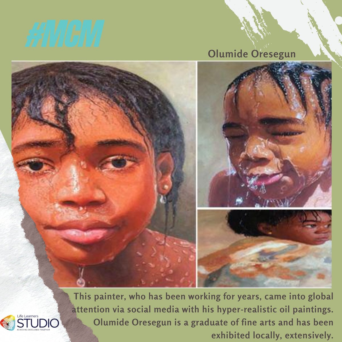 Meet our #mcm for today...
Art is a medium of expression🏞️🎬🎆💻📹. Book a session with us at Life Learners studio today.. 
.
Contact: +2347038015433
studio@lifelearners.ng
.
#artist #media #studio #covid19 #animation #outdoors #video #bigdata #IoT #elearning #olumideoresegun