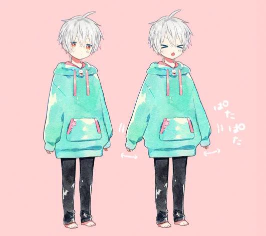 まふまふさんのLive2D用立ち絵を描かせていただきました!少しでも楽しんでいただけたら嬉しいです…! 