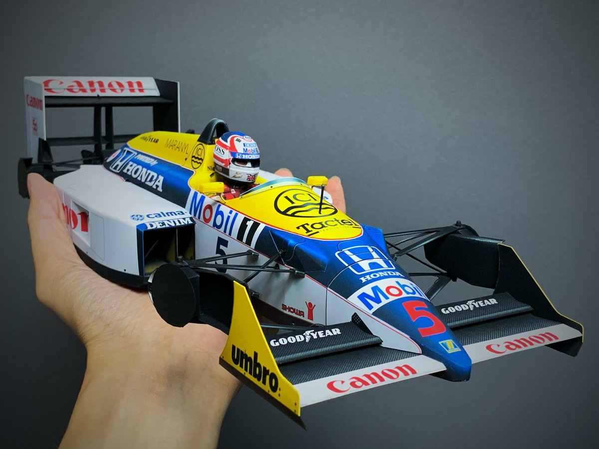 ペーパークラフト化 ウィリアムズFW11B・ホンダ ナイジェル・マンセル