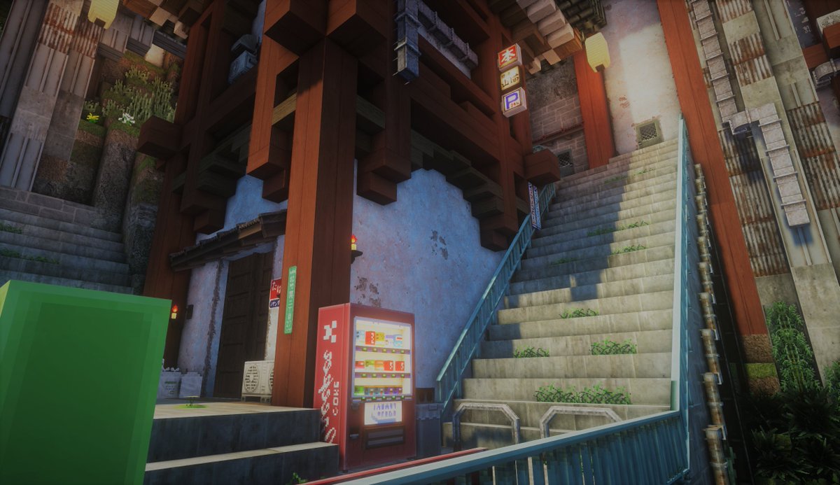 てんぷる 久々の進捗だよ 屋根の上に草を生やすとエモみが増すことが分かった Minecraft 違法建築 路地裏mod てんぷる 久々の進捗だよ 屋根の上に草を生やすとエモみが増すことが分かった Minecraft 違法建築 路地裏mod