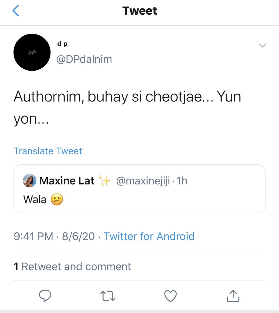 maxinejiji's tweet photo. Si @DPdalnim ang nakahula. Siya lang may tweet ng ganyan nung time na yun. 😂

Anyway, madali lang naman hulaan yang plot twist na yan. 😎 https://t.co/2KQahIug1R