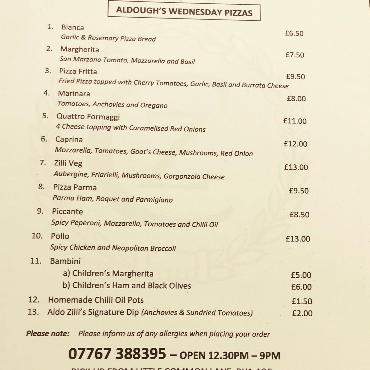 AldoZilli's tweet photo. Pizza Night is now on Wednesday ⁦@CasaZilli⁩ please order in advance #grazie #pizzadelivery #takeaway #tasty ⁦@ZilliciousFood⁩ https://t.co/am9R8QEGSW